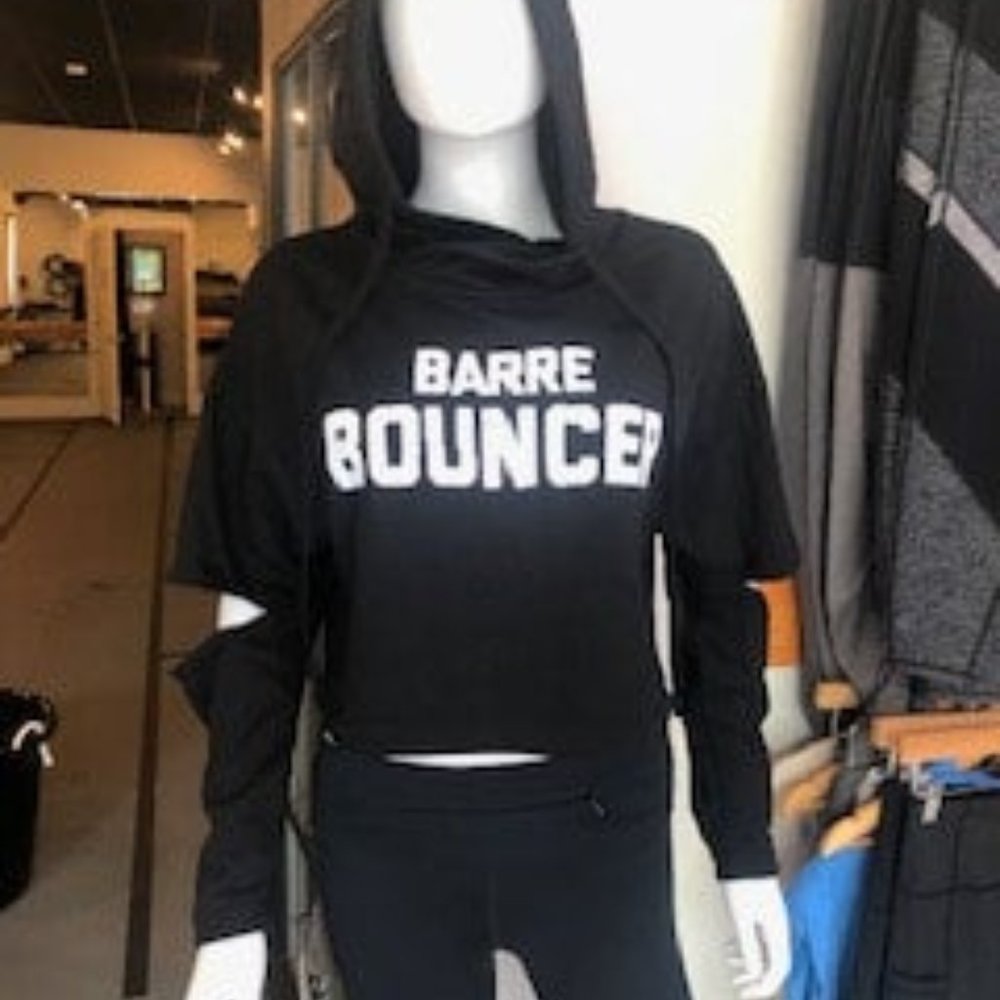 Barre Bouncer Cut-Out Hoodie Black